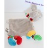 Doudou Kaninchen flach Worte der Kinder Schal multicolor 26 cm