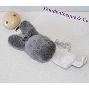 Peluche doudou Ane Paquito NOUKIE'S Paquito et Lolita 30 cm Paco gris