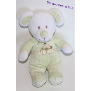 Doudou souris NICOTOY vert 22cm