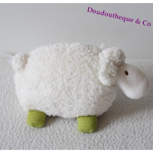 Doudou plat MOULIN ROTY Koko la Lune vert et blanc