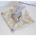 Doudou plat Lapin Tatoo DOUDOU ET COMPAGNIE Mini doudou coloré lapin gris