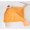 Doudou flat bear GIPSY orange brown cap prints 27 cm