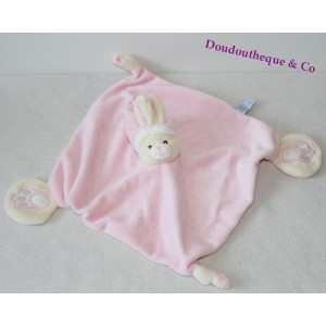Doudou flaches Kaninchen GIPSY rosa große Beine Puppe 30 cm