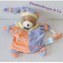 Teddy bear puppet BABY NAT Tomi loves purple candies 24 cm