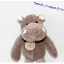 Doudou hippopotame ROLAND GARROS BNP marron 24 cm