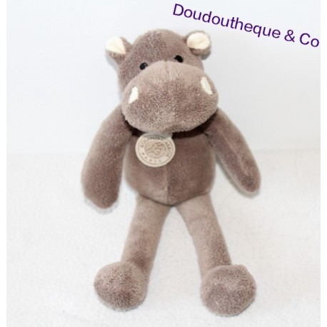 Doudou hippopotamus ROLAND GARROS BNP braun 24 cm Doudou hippopotamus ROLAND GARROS BNP braun 24 cm