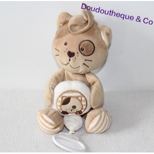 Doudou musical chat MOTS D'ENFANTS 26cm