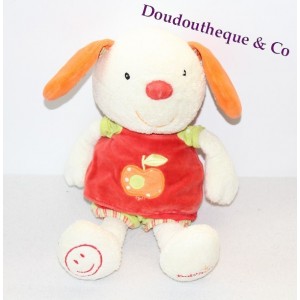 Peluche chien lapin BABYSUN pomme orange vert 30 cm