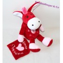 Plush donkey CORSICA between sky and sea red handkerchief and pink 30 cm