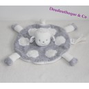 Round flat comforter Sheep KIMBALOO / LA HALL / BRIOCHE white and gray