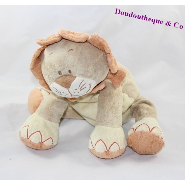 Doudou lion mane BENGY orange 30 cm SOS blanket