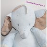 Peluche elephant NATTOU bleu rigolo grand modèle 60 cm