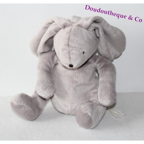 Doudou Kaninchen DPAM hellgrau Vom Gleichen zum Gleichen Plüsch 24 cm