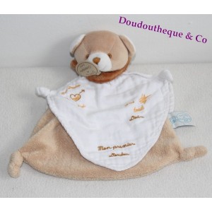 Bear DOUDOU AND COMPANY My first blanket angel beige