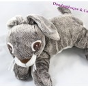 Peluche lapin IKEA Vandring Hare gris blanc long 40 cm