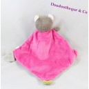 Doudou orso NICOTOY grigio rosa mantello 25 cm