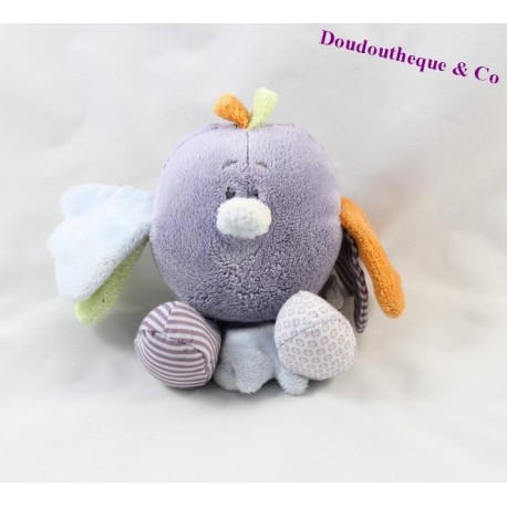 Doudou bird NOUKIE'S Arthur and Merlin purple 15 cm