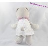 Peluche ours NOUKIE'S Violette robe blanche 25 cm