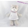 Peluche ours NOUKIE'S Violette robe blanche 25 cm