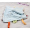 Doudou plat Vache NATTOU orange marron bleu