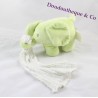 Elephant plush KIMBALOO green white handkerchief La Halle