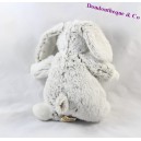 Coniglio di peluche RODADOU RODA grigio ventre bianco 35 cm