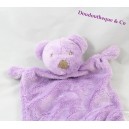 Doudou plat ours SIMBA TOYS Benelux violet rectangle Nicotoy 26 cm