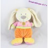 DouDou coniglio rosa NICOTOY cuore arancione cm 24
