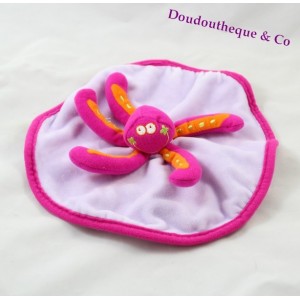 Doudou plat Pieuvre mauve Mots d'Enfants