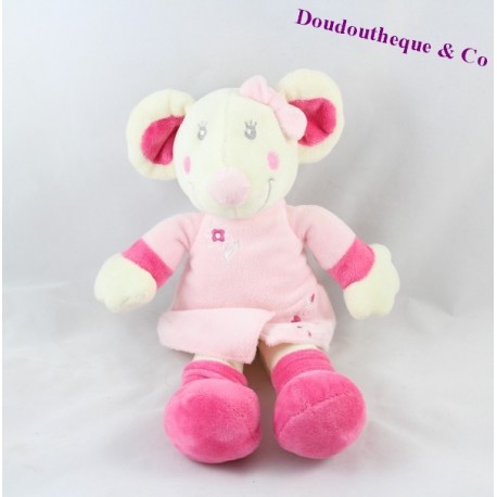 Doudou souris VETIR rose 25cm Doudou souris VETIR rose 25cm