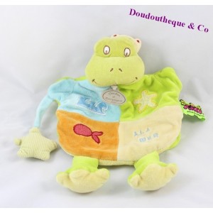 Doudou marionnette grenouille DOUDOU ET COMPAGNIE Tatoo vert 28 cm