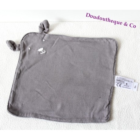 Doudou plat Ours TEX BABY CARREFOUR bleu papillon écharpe verte Doudou plat Ours TEX BABY CARREFOUR bleu papillon écharpe verte