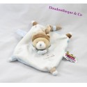 Blankie flacher Teddybär und Firma Tatoo beige blau 16 cm