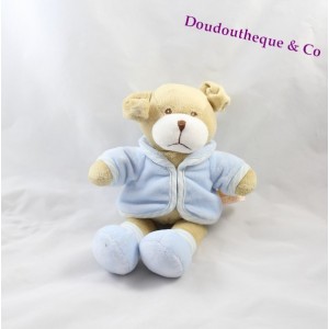 Doudou chien KIMBALOO 28cm gilet bleu