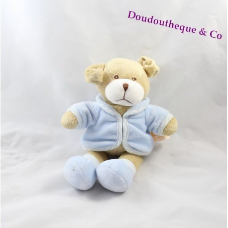 Doudou chien KIMBALOO 28cm gilet bleu Doudou chien KIMBALOO 28cm gilet bleu