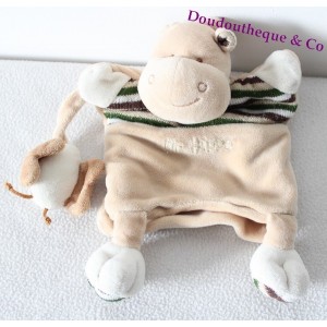 Doudou marionnette hippopotame BABY NAT 26cm