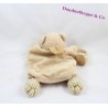 Doudou marionnette Mr Ours BABY NAT' marron beige rayé 