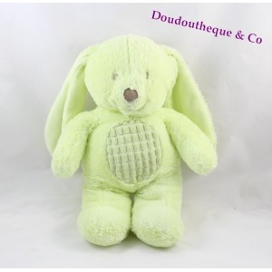 Conejo de peluche TEX verde almendra cruce de frazada de bebé 35 cm