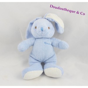 Doudou Lapin KIMBALOO Bleu 26 cm 