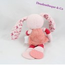 Doudou Kaninchen TEX BABY Carrefour Beißring rosa 22 cm