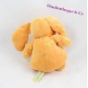 Doudou peluche Chien ORCHESTRA orange et blanc 20 cm