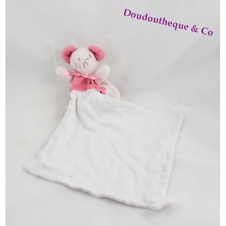 Doudou Maus Gewebe Zucker aus Gerste Rose und weiß Doudou Maus Gewebe Zucker aus Gerste Rose und weiß