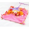 Doudou plat clown Gino MOULIN ROTY rose violet 24 cm