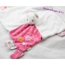 Doudou plana gato noukie's iris y babette une pezón rosa blanco 25 cm