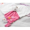 Doudou plana gato noukie's iris y babette une pezón rosa blanco 25 cm