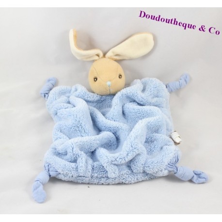 Flachdecke Hase KALOO Feder himmelblau 4 Knoten Stoffe 34 cm Flachdecke Hase KALOO Feder himmelblau 4 Knoten Stoffe 34 cm