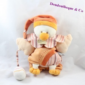 Peluche Duck Banjo DOUDOU AND COMPAGNIE orange puppet