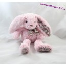 Storia di coniglio DouDou orso abbraccia gli amici rosa cm 26