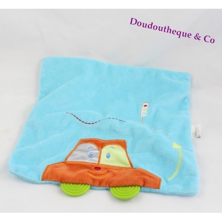 Doudou plat carré voiture KIABI KITCHOUN 26 cm  	