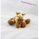 Doudou peluche Zèbre Mila  NOUKIE'S savane marron orange rayé 27 cm